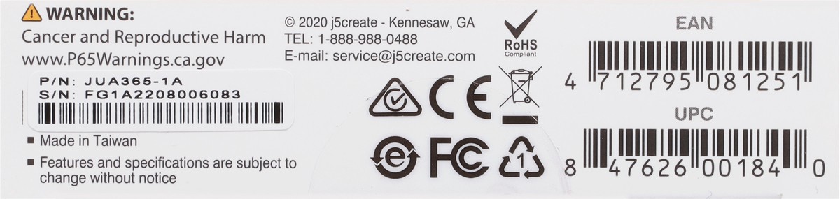 slide 9 of 9, j5create USB 3.0 Dual HDMI Multi-Monitor Adapter 1 ea, 1 ct
