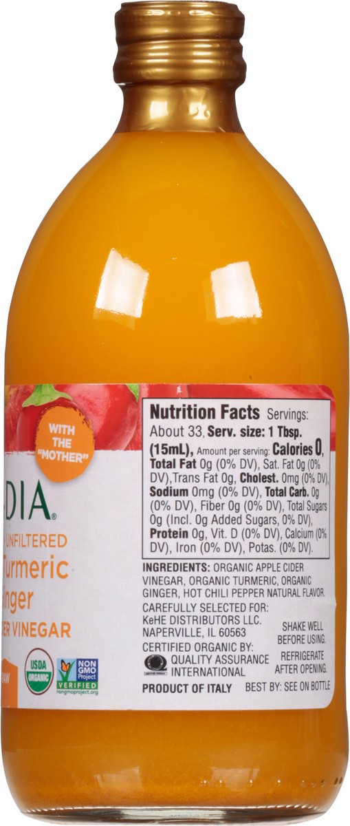 slide 12 of 14, Cadia Raw Unfiltered Organic Spicy Turmeric & Ginger Apple Cider Vinegar 16.9 fl oz, 16.9 fl oz
