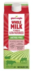 Giant Eagle Milk, Whole, Vitamin D, Lactose Free