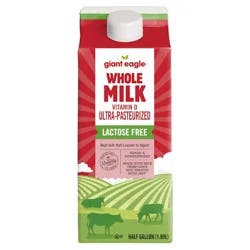 Giant Eagle Milk, Whole, Vitamin D, Lactose Free