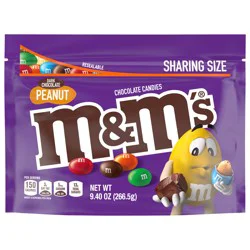 M&M'S Peanut Dark Chocolate Candy, Sharing Size, 9.4 oz Bag