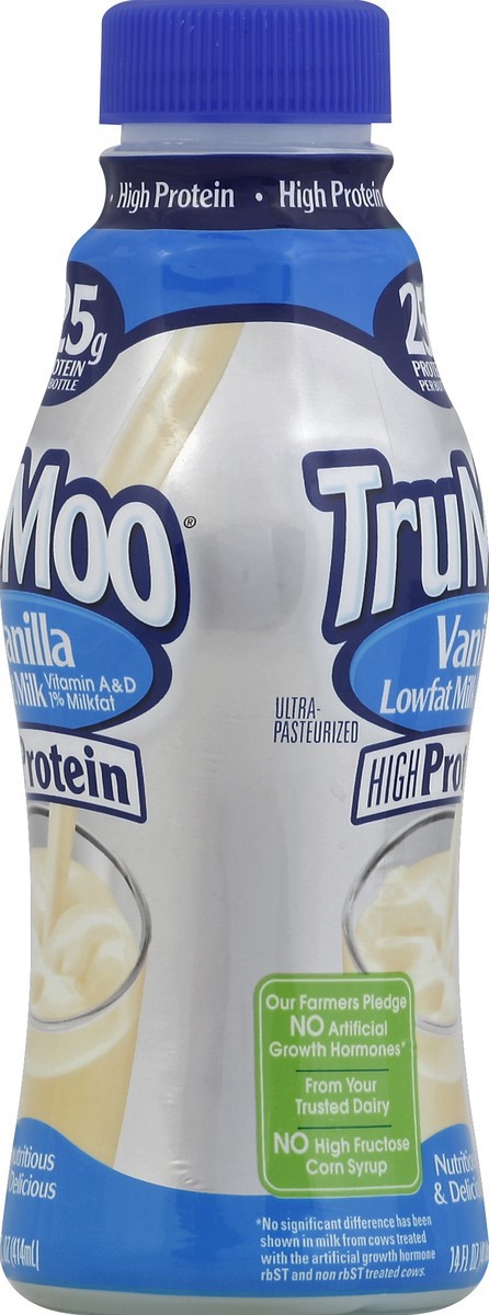 slide 5 of 7, TruMoo High Protein 1% Low Fat Vanilla Milk - 14 fl oz, 14 fl oz