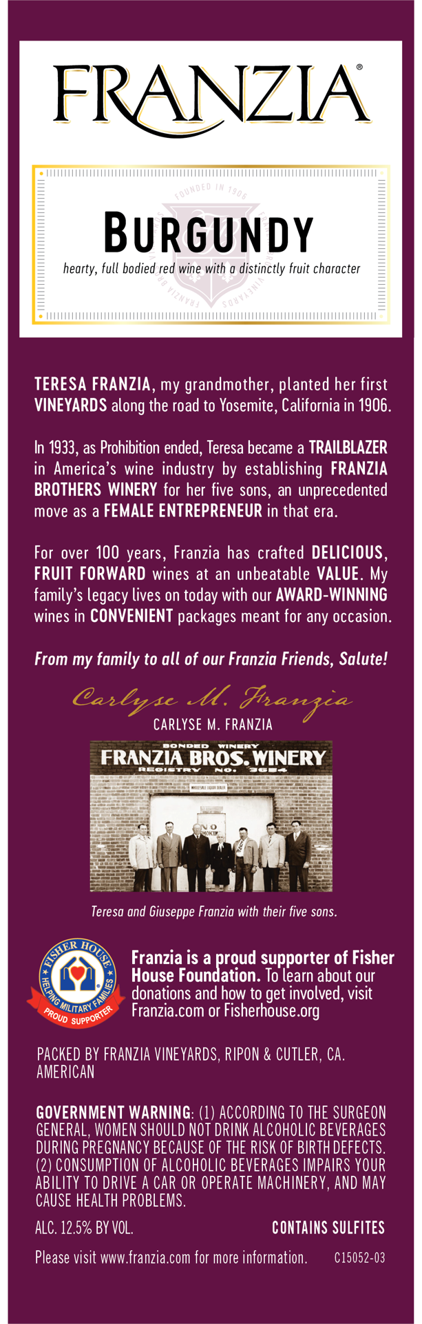 slide 3 of 4, Franzia Burgundy, Red Wine, American, 1 ct, 5L Box, 5 liter