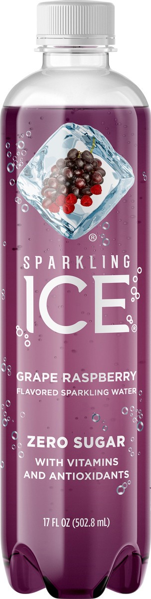 slide 10 of 11, Sparkling ICE Grape Raspberry Naturally Flavored Sparkling Water 17 fl. oz. Plastic Bottle, 17 fl oz