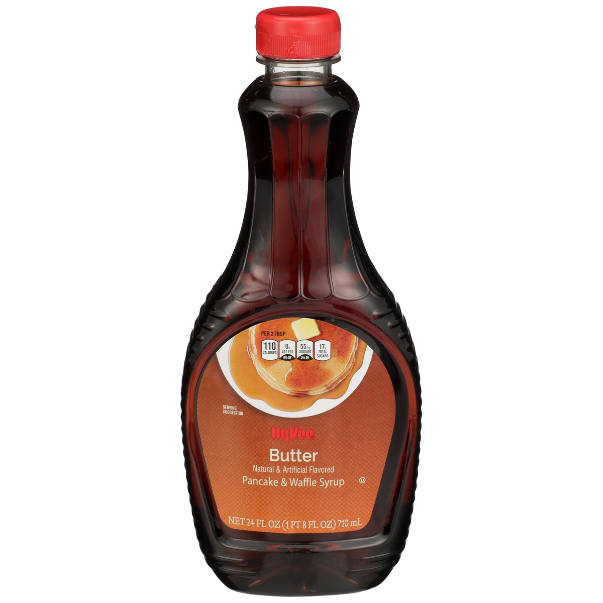 slide 1 of 1, Hy-vee Butter Flavored Pancake & Waffle Syrup, 24 fl oz