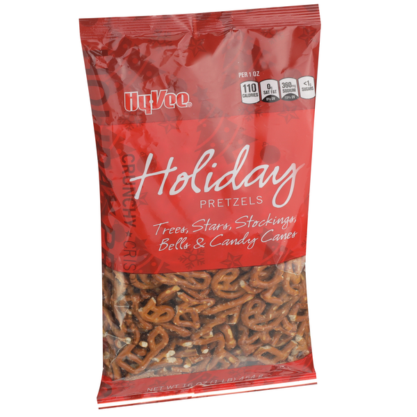 slide 1 of 1, Hy-vee Holiday Pretzels, 16 oz