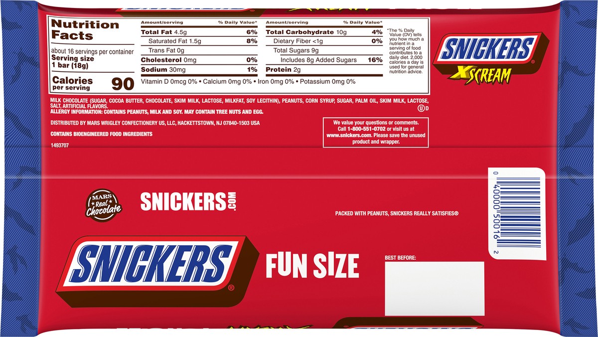 slide 3 of 9, SNICKERS XScream Fun Size Chocolate Halloween Trick or Treat Candy, 10.5oz, 10.5 oz