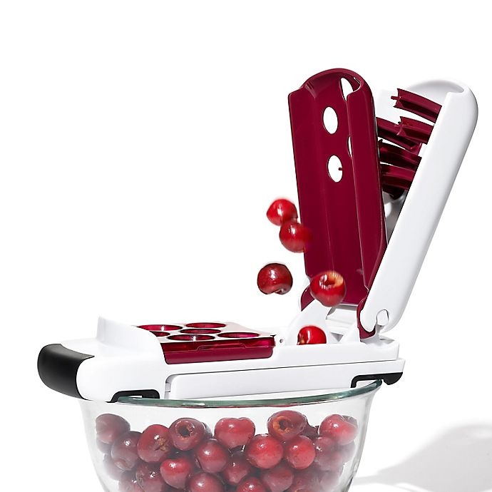 slide 5 of 9, OXO Good Grips Quick Release Multi-Cherry Pitter, 1 ct