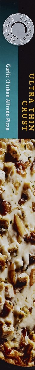 slide 3 of 6, Culinary Circle Pizza, Ultra Thin Crust, Garlic Chicken Alfredo, 17.1 Ounce, 17.1 oz