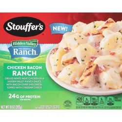 Stouffer's Hidden Valley Chicken Bacon Ranch Pasta, Single Serve Shells and Cheese, Frozen