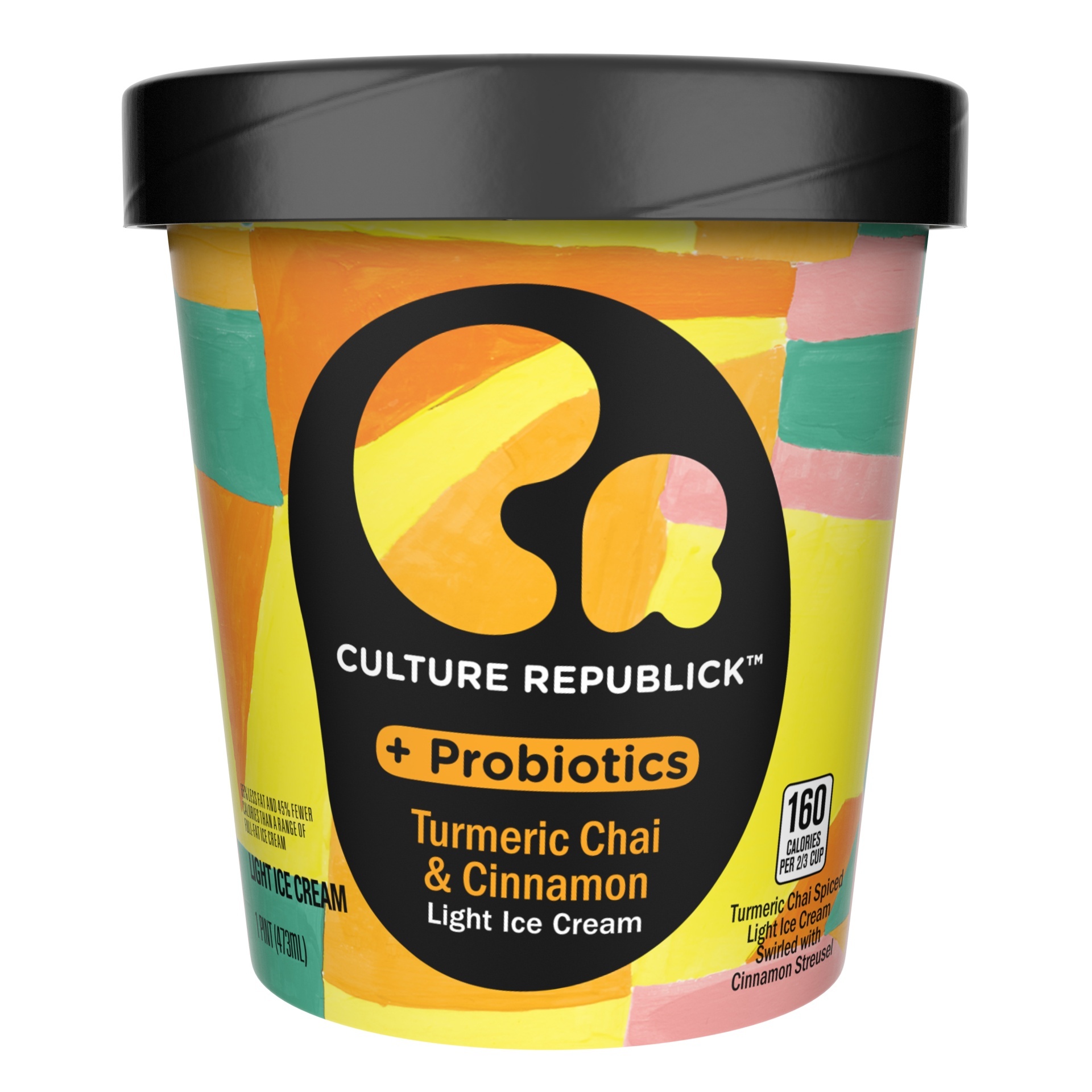 slide 1 of 6, Culture Republick Turmeric Chai & Cinnamon Light Ice Cream, 1 pint