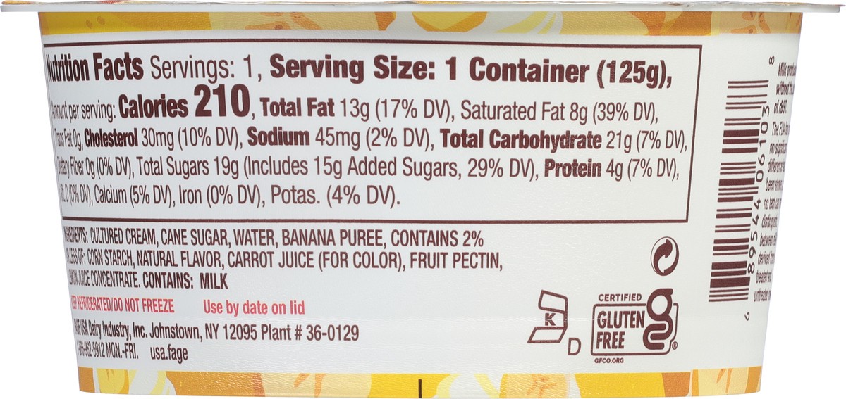 slide 13 of 13, FAGE Creamy Dreamy Banana Cream 4.4 oz., 4.4 oz