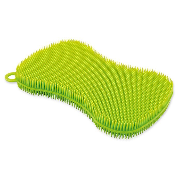 slide 1 of 1, Kuhn Rikon Stay Clean Silicone Scrubber - Green, 1 ct