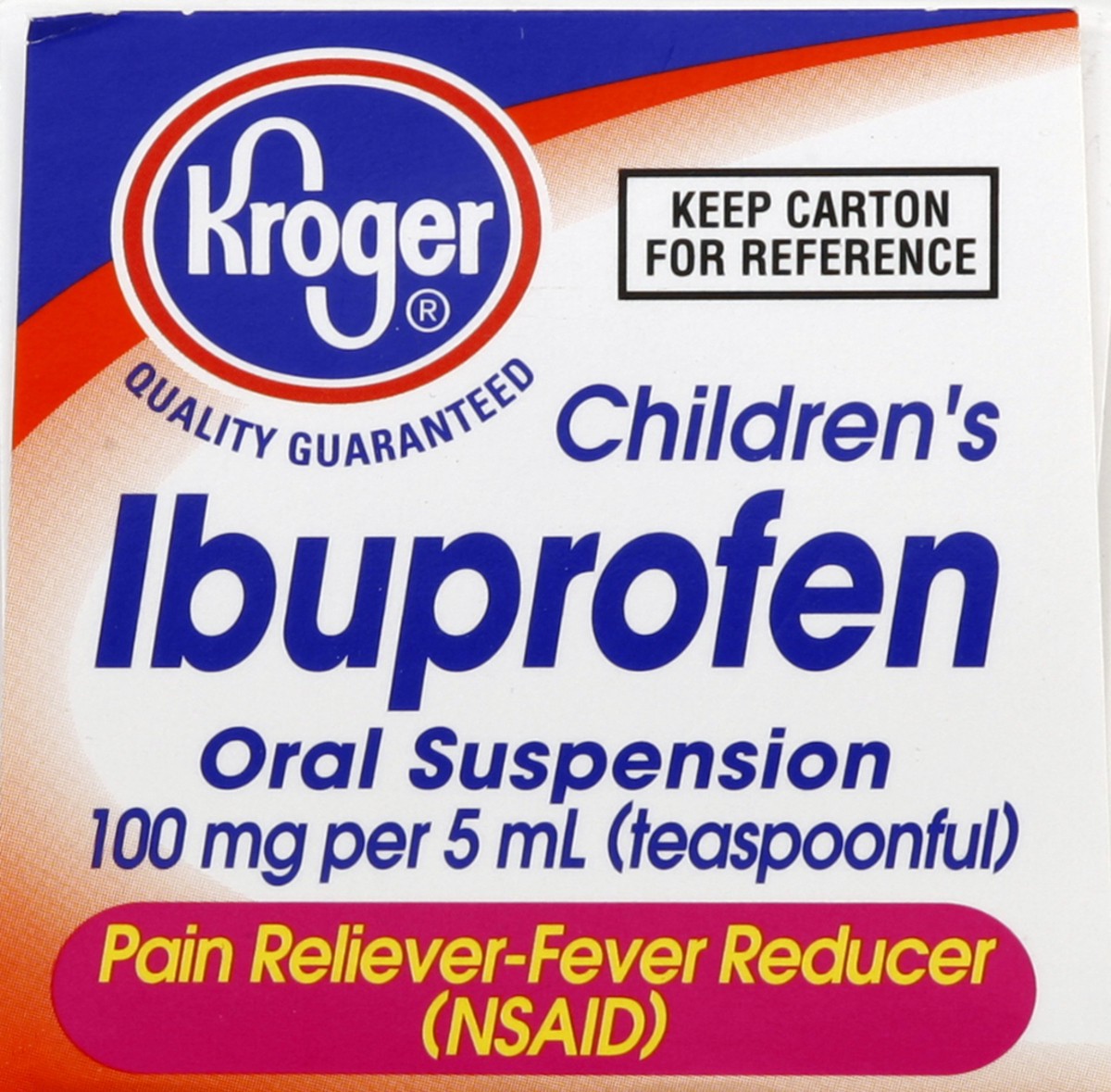 slide 2 of 5, Kroger Children's Ibuprofen Berry Flavor Oral Suspension, 8 fl oz