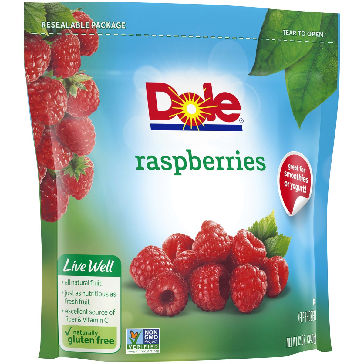 slide 2 of 9, Dole Raspberries 12 oz. Pouch, 12 oz