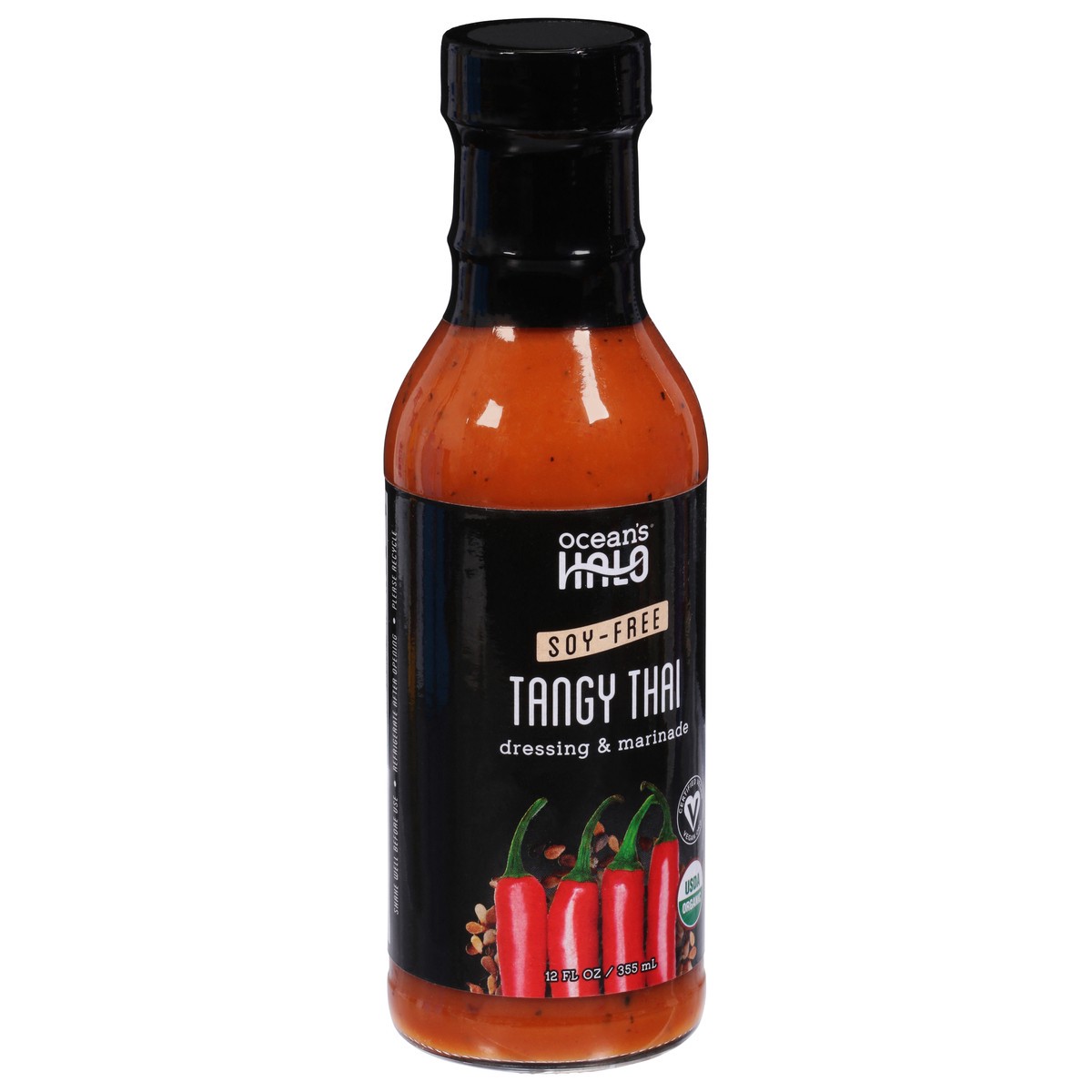 slide 2 of 9, Ocean's Halo Dressing & Marinade, Soy-Free, Tangy Thai, 12 oz