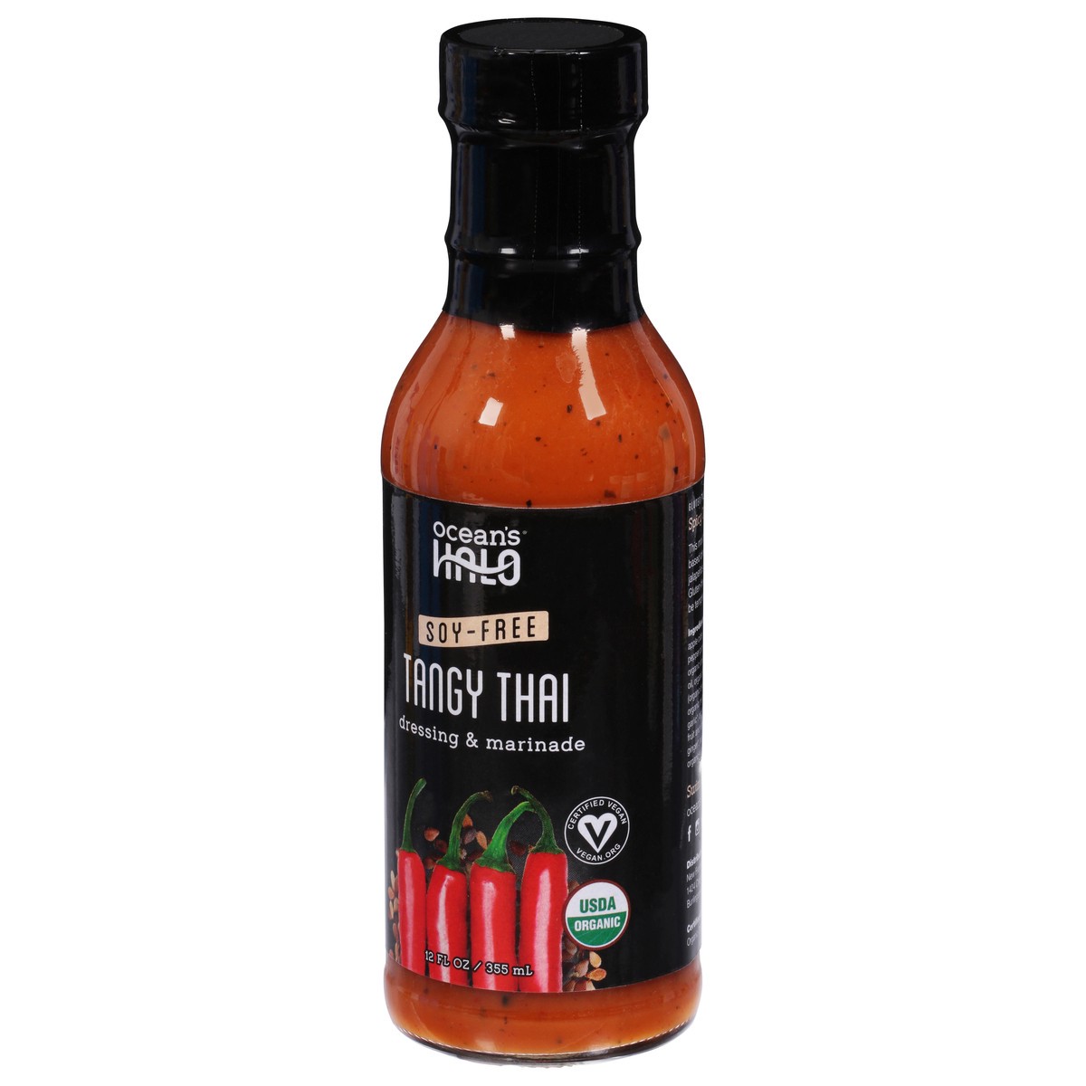 slide 3 of 9, Ocean's Halo Dressing & Marinade, Soy-Free, Tangy Thai, 12 oz