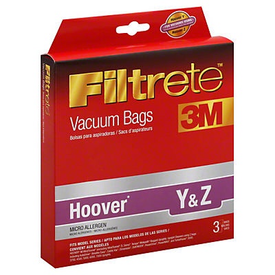 slide 1 of 1, Electrolux Home Care 3M Filtrete Hoover Y And Z Micro Allergen Vacuum Bag, 3 ct