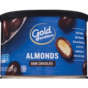 slide 1 of 1, CVS Gold Emblem Dark Chocolate Covered Almonds, 9.5 oz