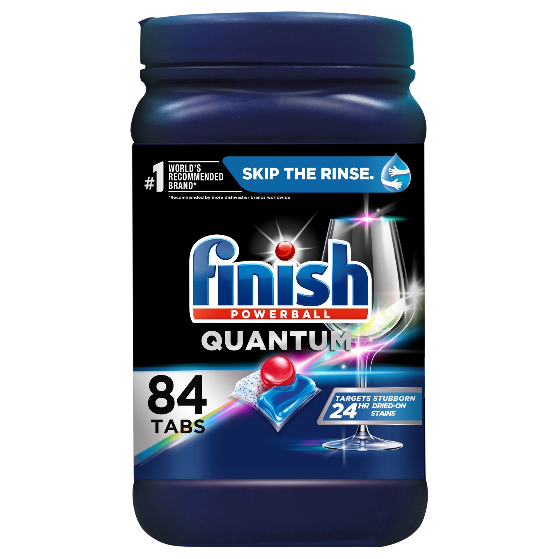 slide 1 of 9, Finish Quantum with Activblu technology 84ct, Dishwasher Detergent Tabs, Advanced Clean and Shine, 84 ct