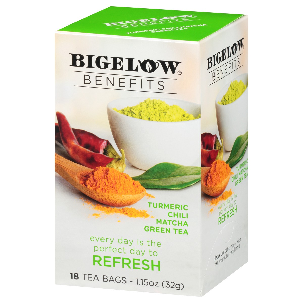 slide 3 of 9, Bigelow Benefits Matcha Green Tea, 18 ct