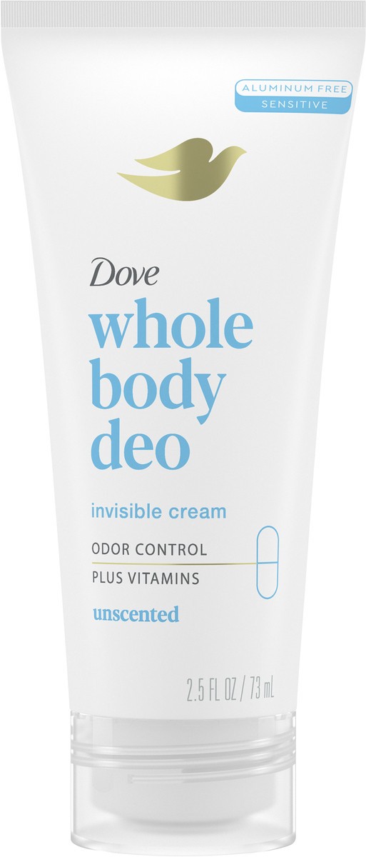 slide 13 of 13, Dove Beauty Unscented Whole Body Deodorant Cream - 2.5 fl oz, 2.5 fl oz