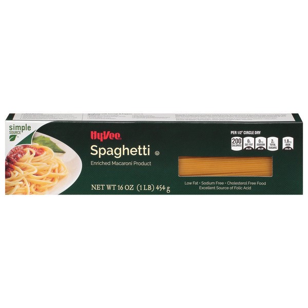 slide 1 of 8, Hy-vee Enriched Macaroni Product, Spaghetti, 16 oz