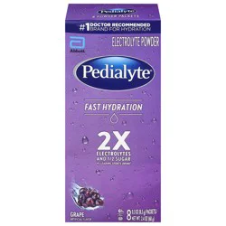 Pedialyte Fast Hydration Grape Electrolyte Powder - 8 ct