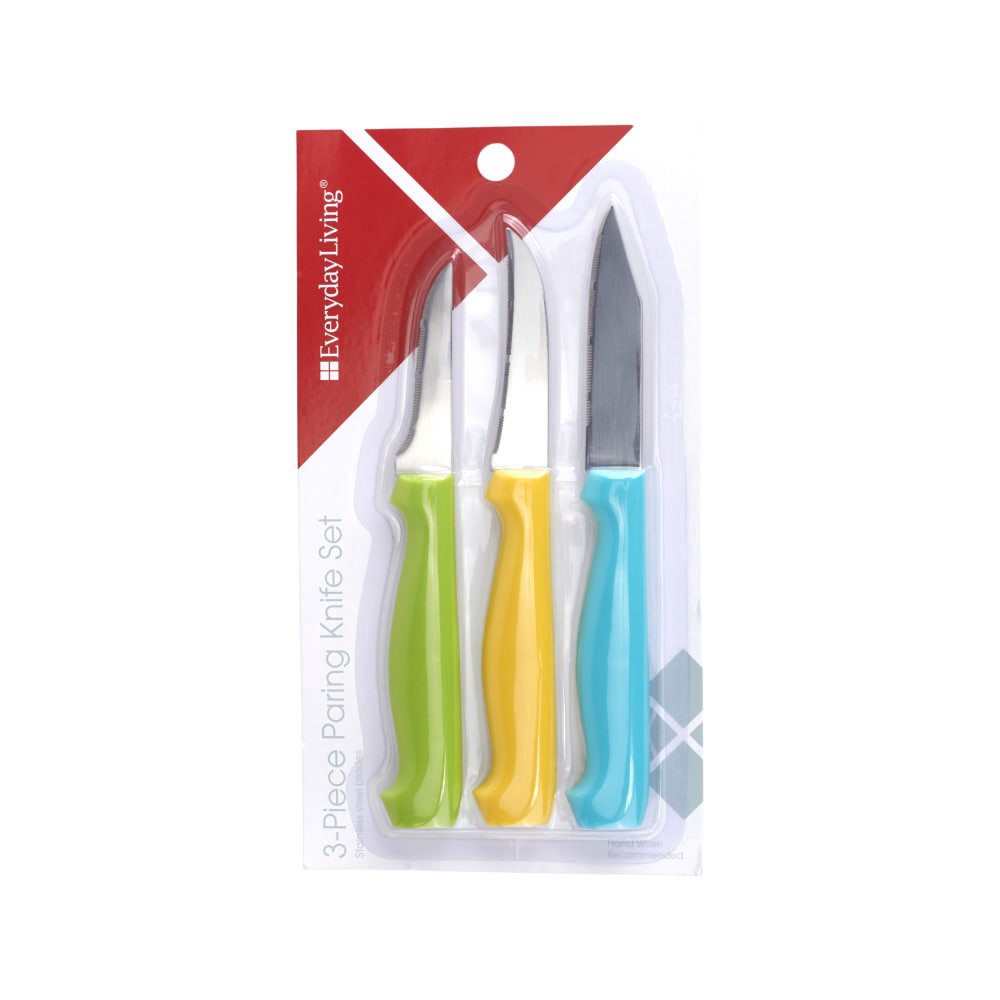 slide 2 of 3, Everyday Living Multi Color Paring Knife Set, 3 ct