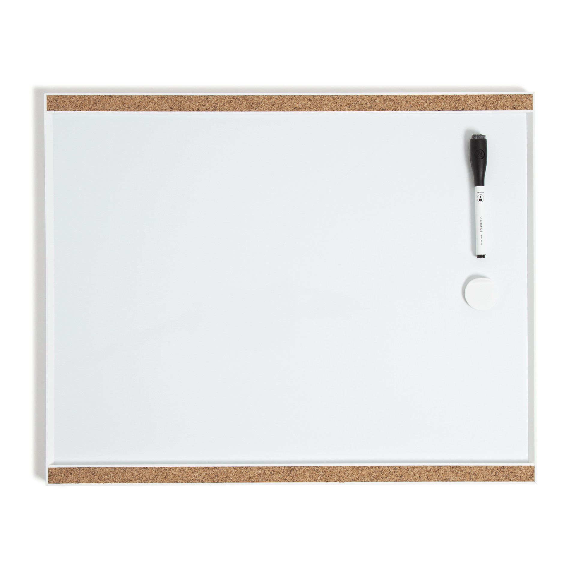 slide 1 of 7, U Brands Magnetic Dry Erase Board, 20x16 in., Modern Pin-It Frame, Includes Magnetic Marker, Magnet, 1 ct