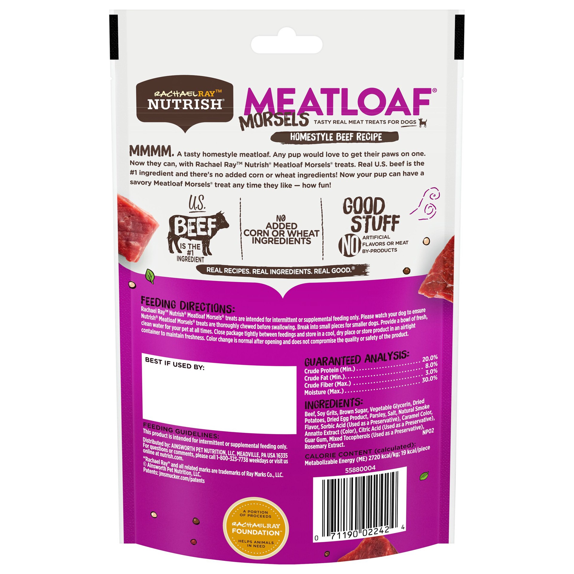 slide 6 of 6, Rachael Ray Nutrish Meatloaf Morsels Dog Treats, Homestyle Beef Recipe, 3 oz, 3 oz