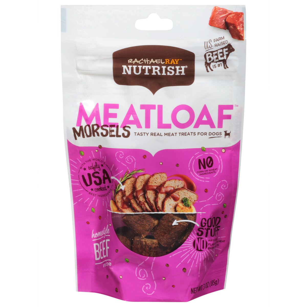 slide 1 of 6, Rachael Ray Nutrish Meatloaf Morsels Dog Treats, Homestyle Beef Recipe, 3 oz, 3 oz