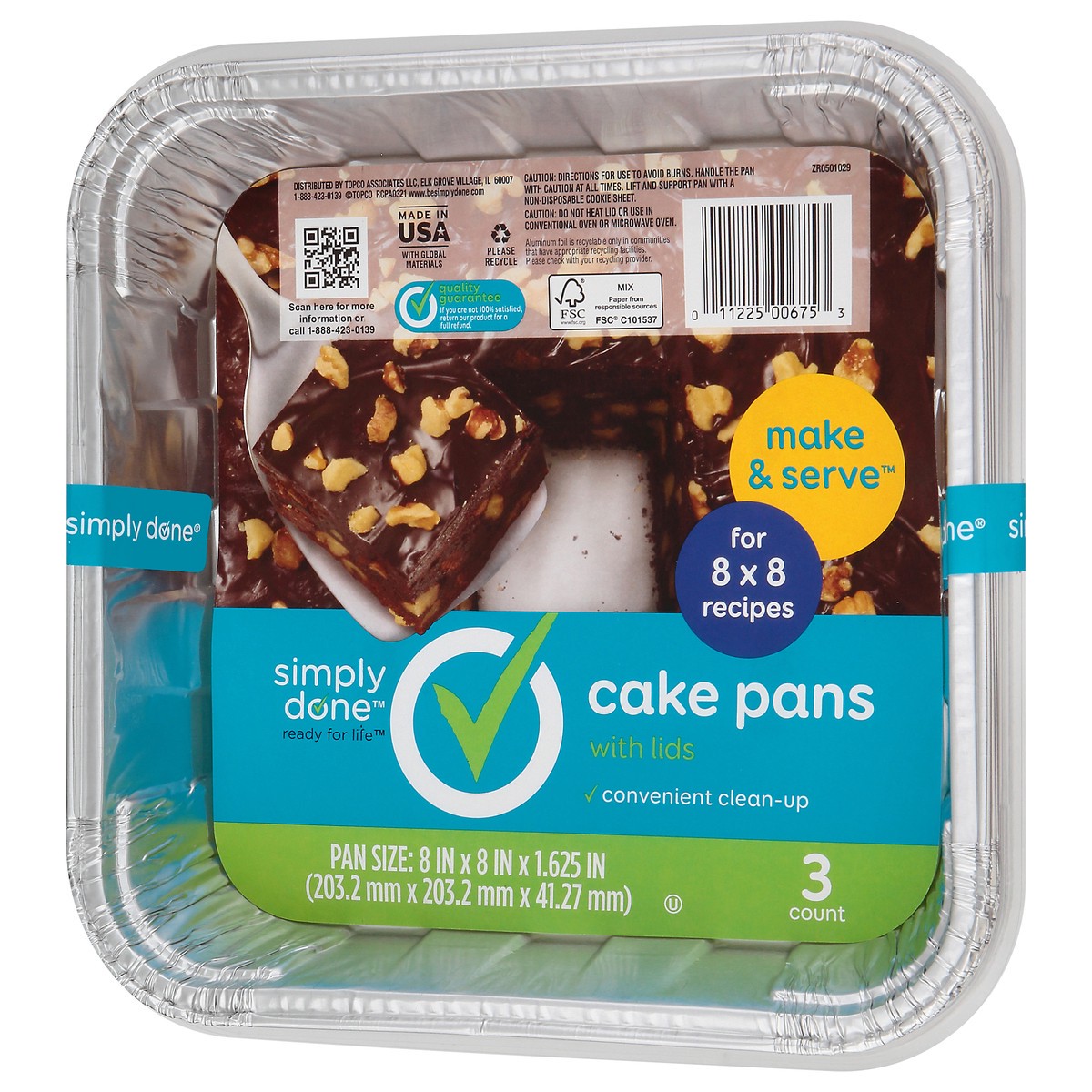 slide 5 of 9, Simply Done Cake Pans With Lids, 3 ct