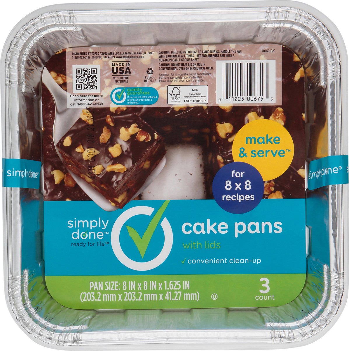 slide 2 of 9, Simply Done Cake Pans With Lids, 3 ct