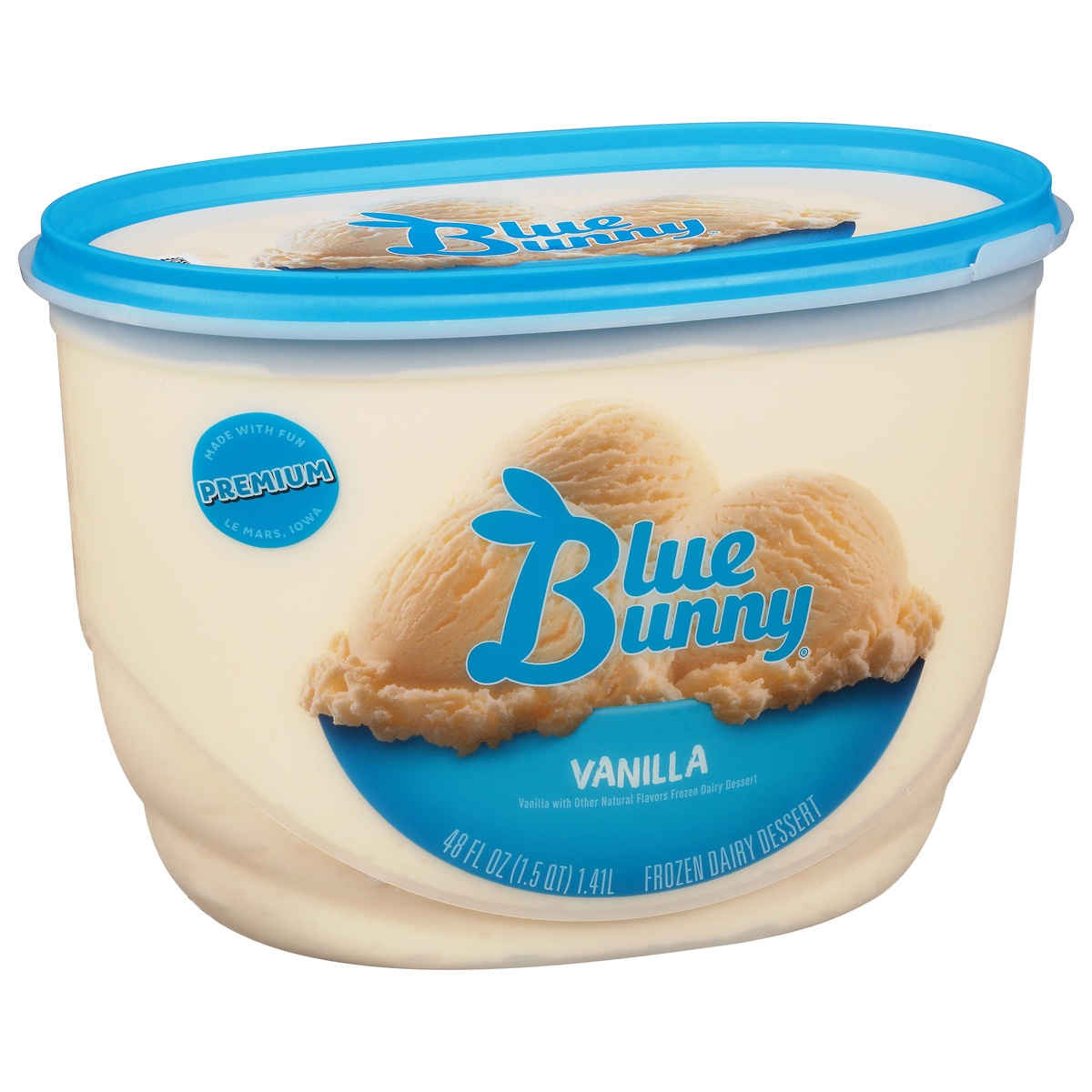 slide 1 of 1, Blue Bunny Vanilla Ice Cream - 48 fl oz, 48 fl oz
