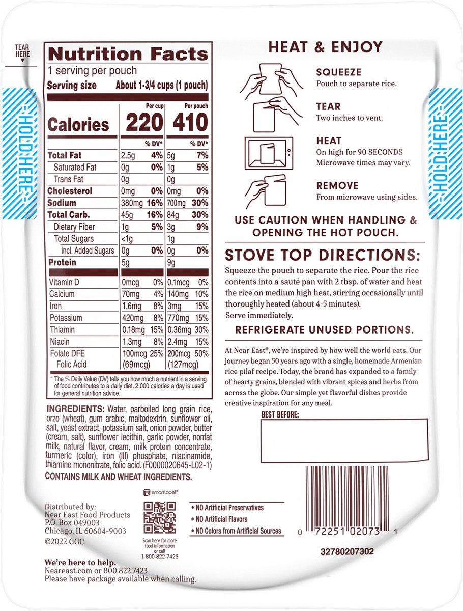 slide 3 of 4, Near East Heat & Eat Rice Pilaf Mix, Original, 8.8 oz