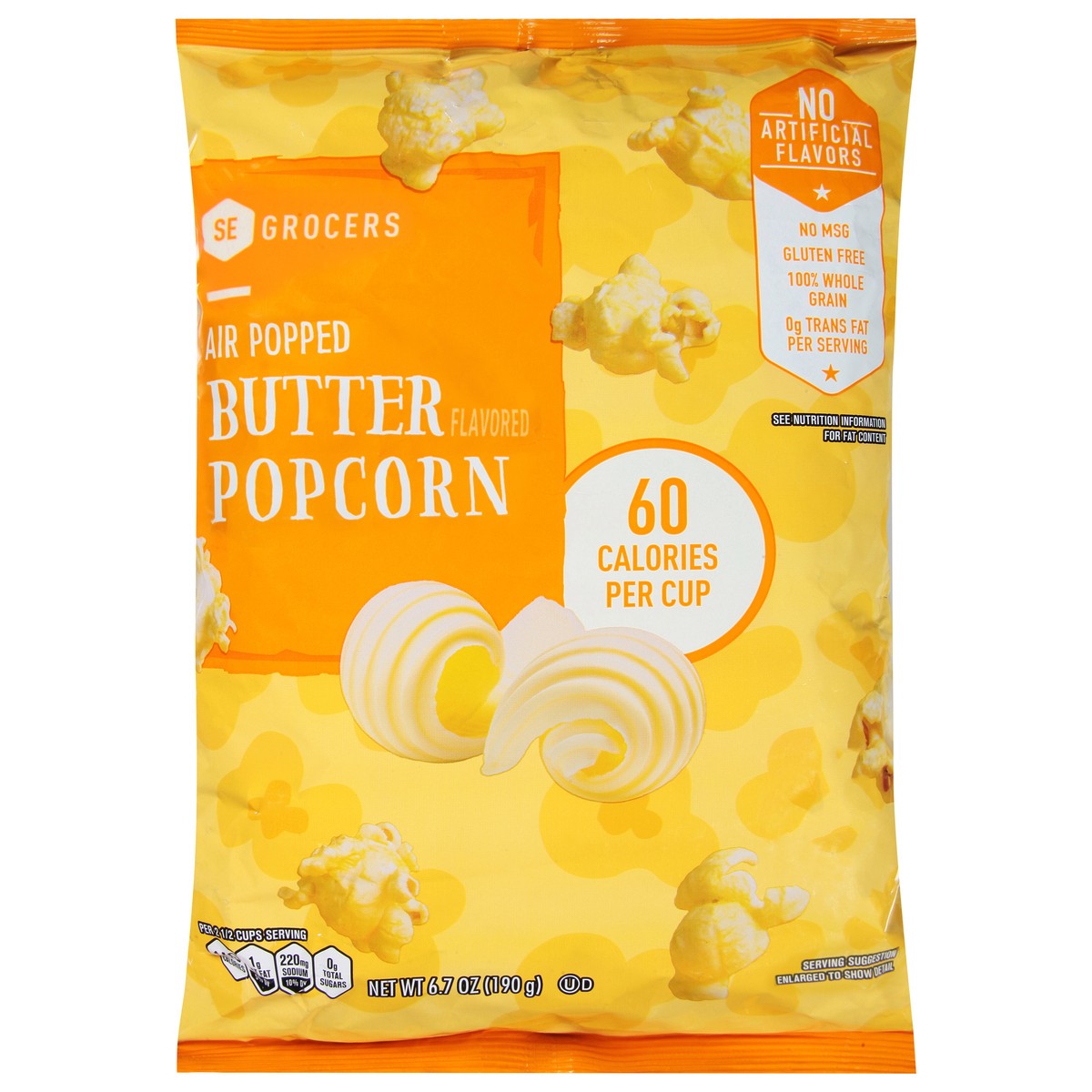 slide 1 of 1, SE Grocers Bagged Popcrn Butter, 6.7 oz