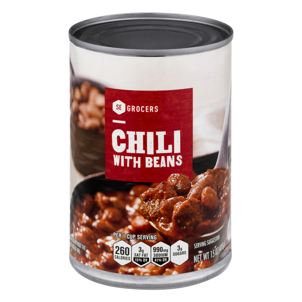 slide 1 of 1, SE Grocers Chili With Beans, 15 oz