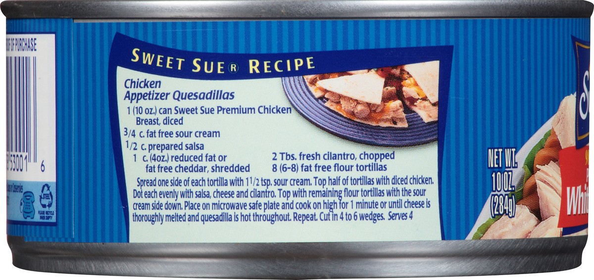 slide 6 of 14, Sweet Sue Premium Chunk White Chicken in Water 10 oz. Can, 10 oz