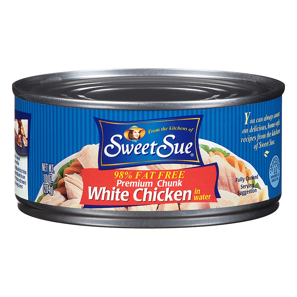 slide 9 of 14, Sweet Sue Premium Chunk White Chicken in Water 10 oz. Can, 10 oz