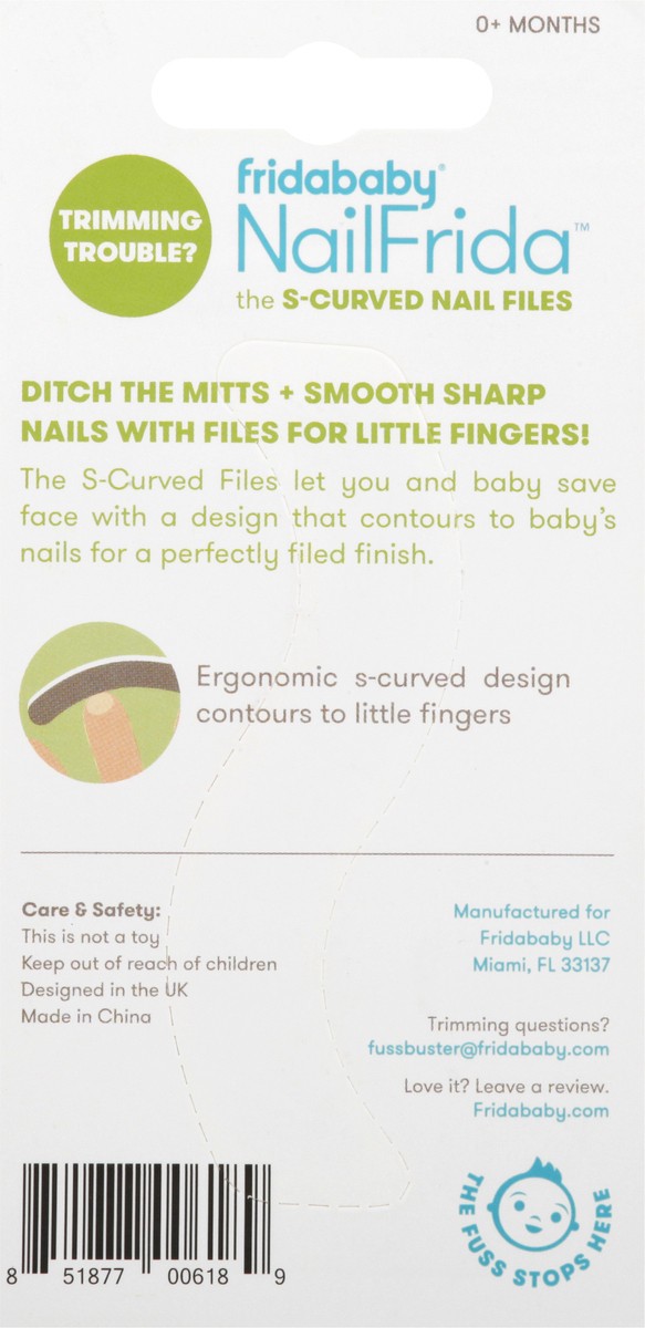 slide 7 of 11, Fridababy NAILFRIDA 5-Pack S-Curved Nail Files 5 ea, 5 ct