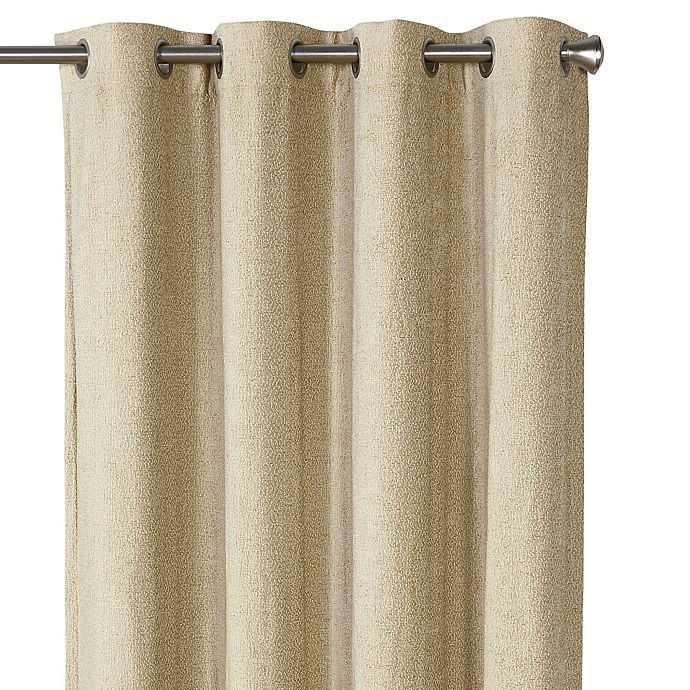 slide 6 of 7, Therapedic Baldwin Grommet 100% Blackout Window Curtain Panel - Gold, 63 in