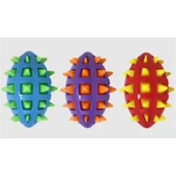 MultiPet International TPR Spike Football Assorted Dog Toy, XXS