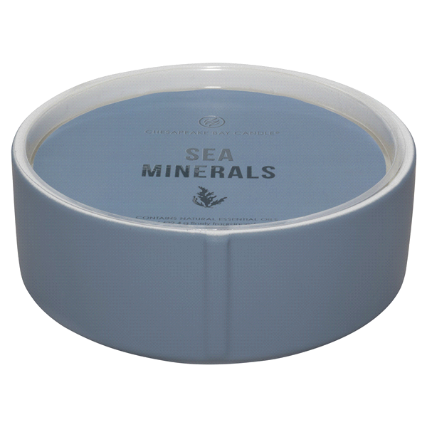 slide 1 of 1, Chesapeake Bay Candle Chesapeake Bay Minimalist Collection, 3 Wick Ceramic Scented Candle, Sea Minerals, 1 ct