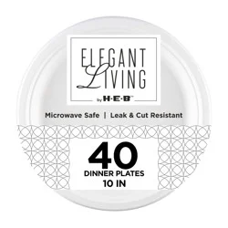 Elegant Living by H-E-B 10" Round Paper Plates