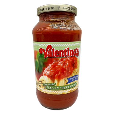 slide 1 of 1, Valentino'S Valentinos Sweet Basil Spaghetti Sauce, 24 oz
