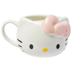 Silver Buffalo SB Hello Kitty Light Pink Bow Ceramic 3D Sculpted Mug