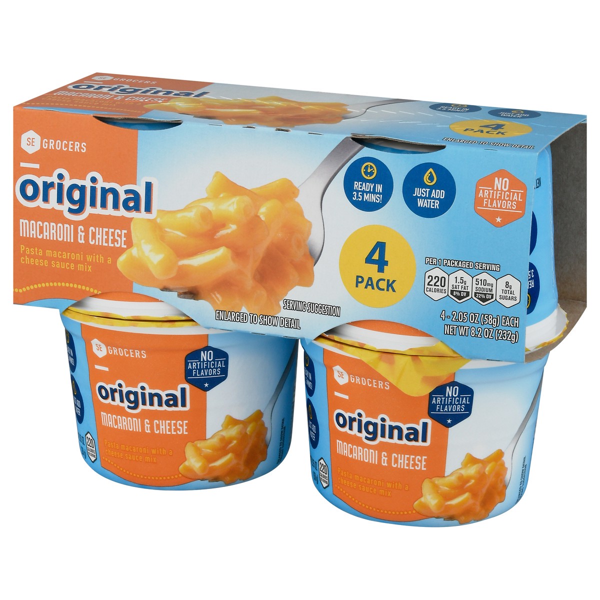 slide 9 of 14, SE Grocers Spdy Mac Chs Cup 4Pk, 2 oz