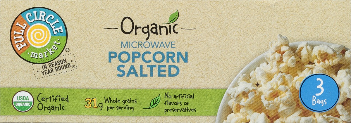 slide 4 of 9, Full Circle Market Microwave Salted Popcorn, 3 ct