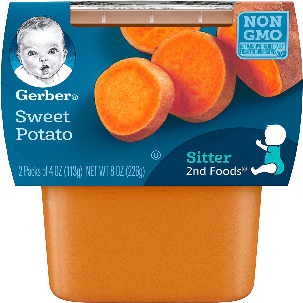 slide 1 of 1, Gerber 2nd Nature Select Sweet Potatoes Baby Food, 2 ct; 4 oz